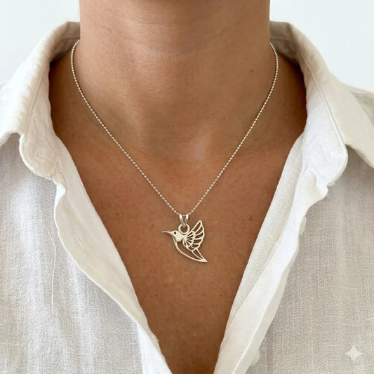 Colgante Colibrí en Plata 950 | Libertad y Energía Natural