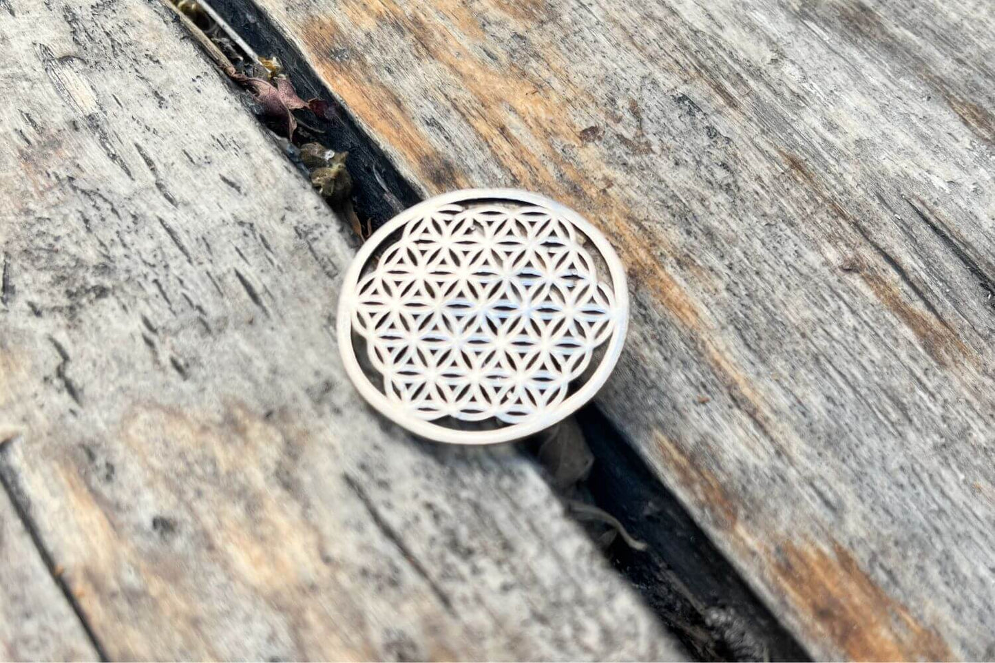 Anillo Flor de la vida - plata 950