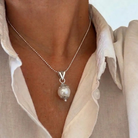 Colgante de Perla Cultivada en Plata 950 - Elegancia atemporal